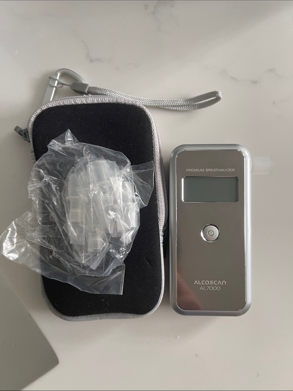 AL7000 Silver Personal Breathalyzer - Portable Alcohol Tester